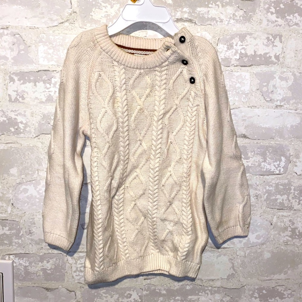 Toddlers Cream cable knit Sweater
